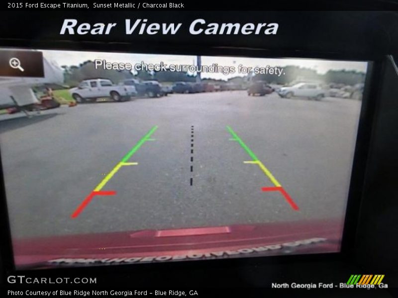 Sunset Metallic / Charcoal Black 2015 Ford Escape Titanium