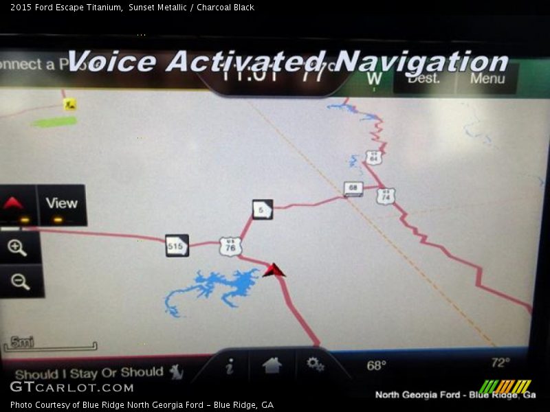 Sunset Metallic / Charcoal Black 2015 Ford Escape Titanium