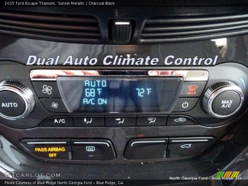 Sunset Metallic / Charcoal Black 2015 Ford Escape Titanium