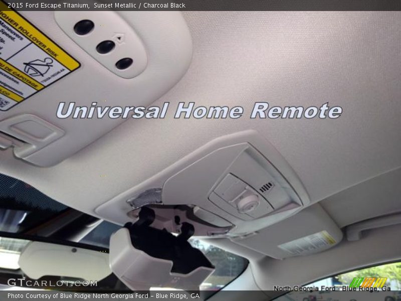 Sunset Metallic / Charcoal Black 2015 Ford Escape Titanium