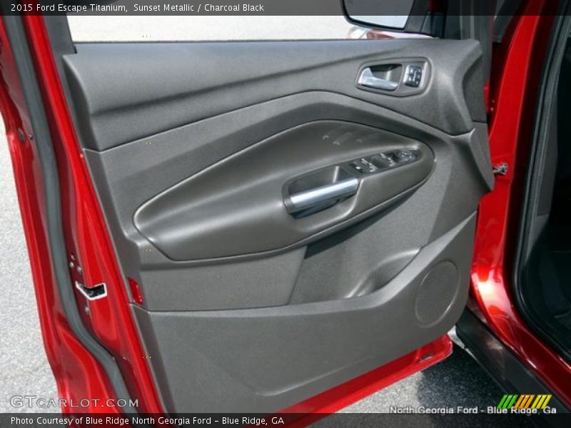 Sunset Metallic / Charcoal Black 2015 Ford Escape Titanium