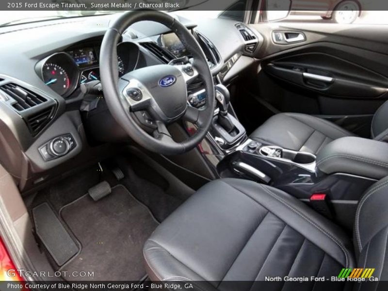 Sunset Metallic / Charcoal Black 2015 Ford Escape Titanium