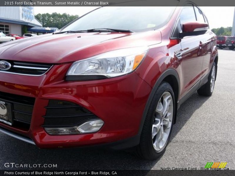 Sunset Metallic / Charcoal Black 2015 Ford Escape Titanium