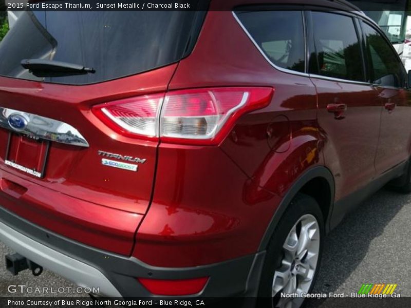 Sunset Metallic / Charcoal Black 2015 Ford Escape Titanium