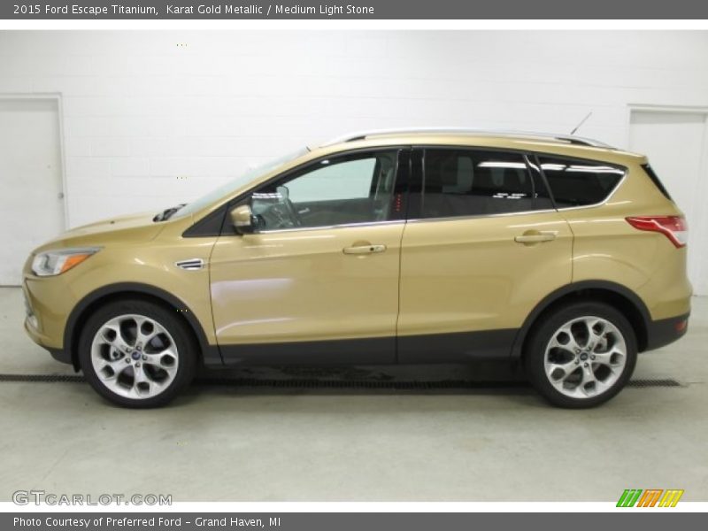 Karat Gold Metallic / Medium Light Stone 2015 Ford Escape Titanium