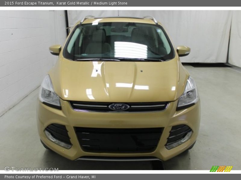 Karat Gold Metallic / Medium Light Stone 2015 Ford Escape Titanium