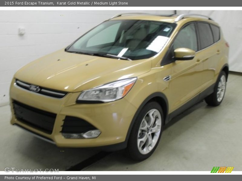 Karat Gold Metallic / Medium Light Stone 2015 Ford Escape Titanium