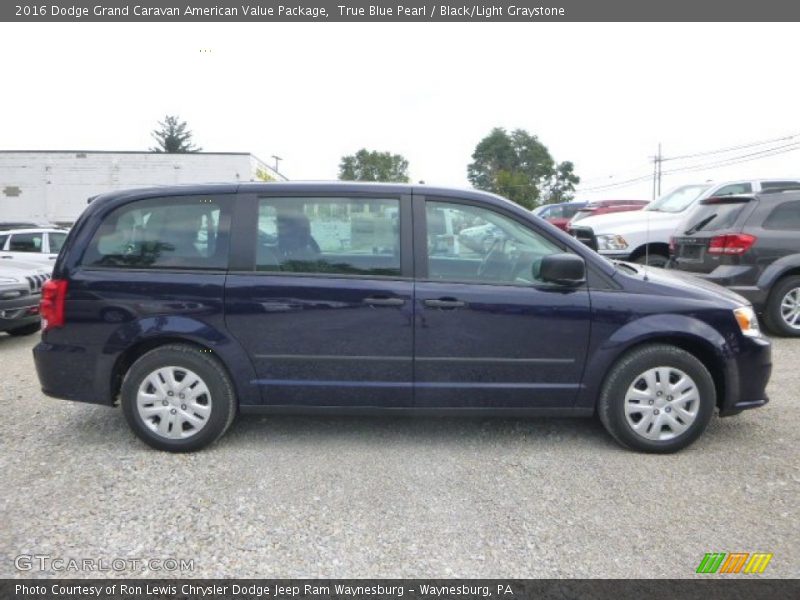 True Blue Pearl / Black/Light Graystone 2016 Dodge Grand Caravan American Value Package