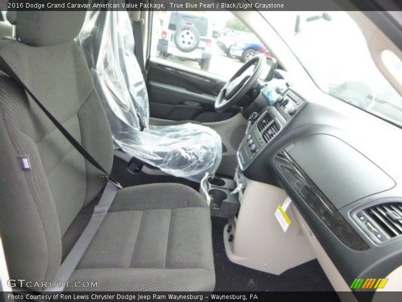 True Blue Pearl / Black/Light Graystone 2016 Dodge Grand Caravan American Value Package