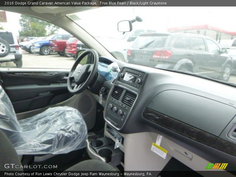 True Blue Pearl / Black/Light Graystone 2016 Dodge Grand Caravan American Value Package