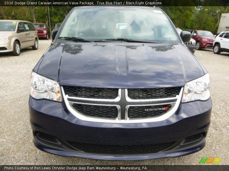 True Blue Pearl / Black/Light Graystone 2016 Dodge Grand Caravan American Value Package