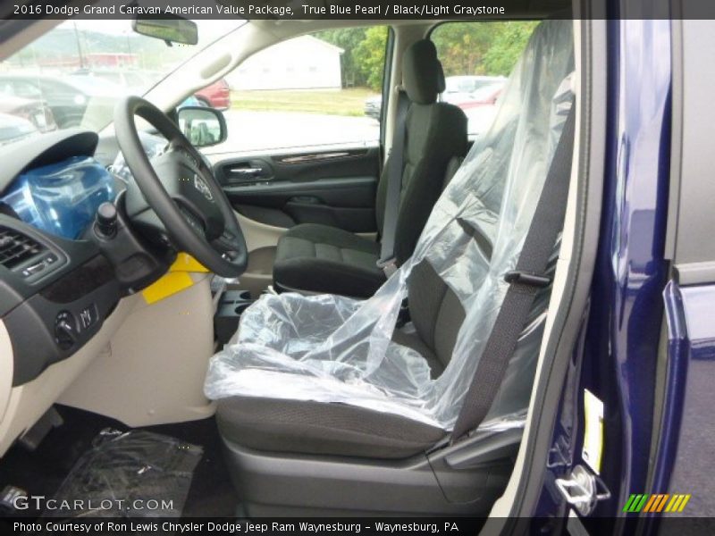 True Blue Pearl / Black/Light Graystone 2016 Dodge Grand Caravan American Value Package