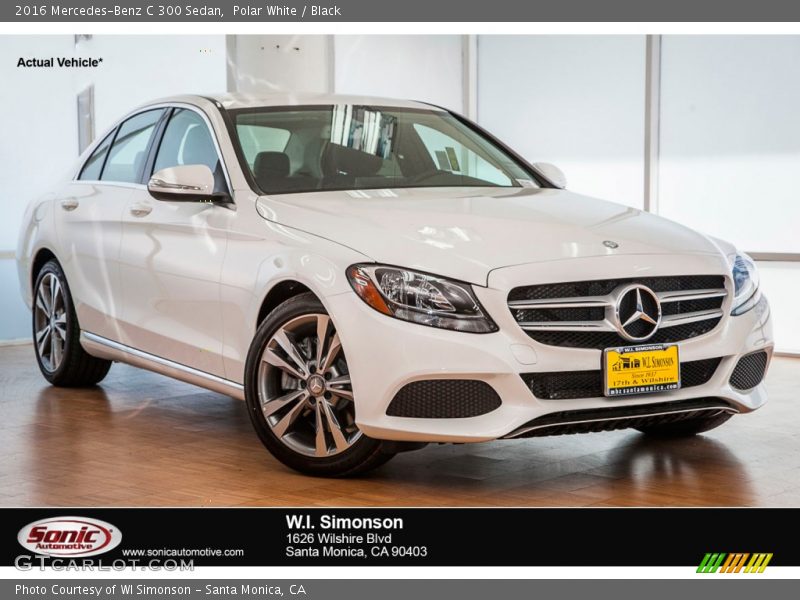 Polar White / Black 2016 Mercedes-Benz C 300 Sedan