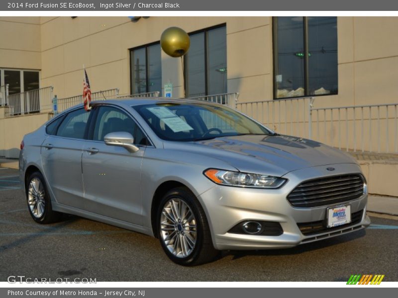 Ingot Silver / Charcoal Black 2014 Ford Fusion SE EcoBoost