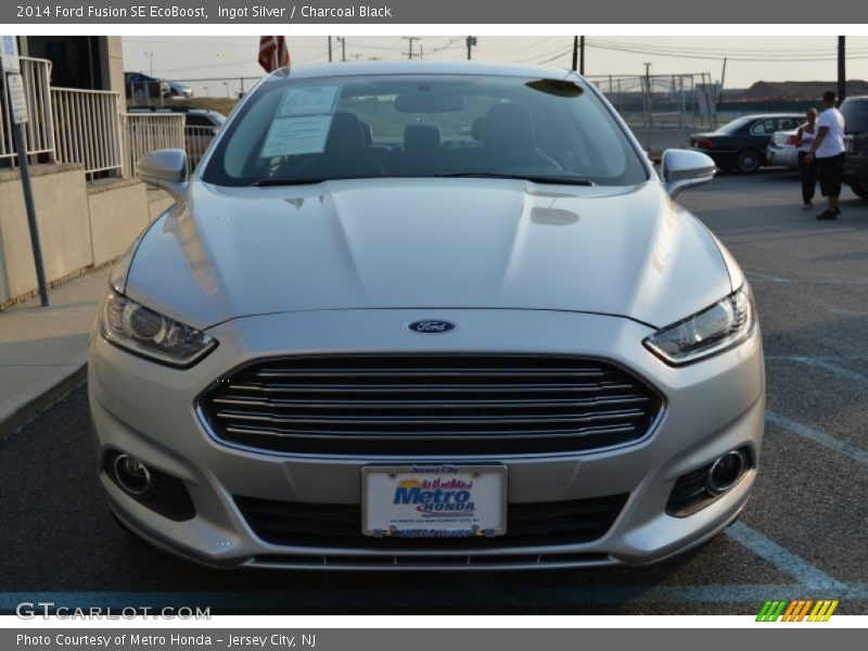 Ingot Silver / Charcoal Black 2014 Ford Fusion SE EcoBoost