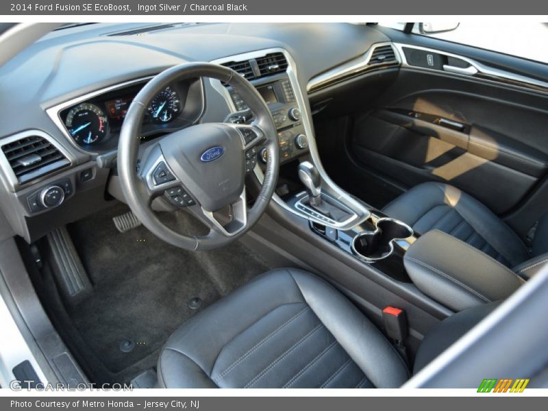 Ingot Silver / Charcoal Black 2014 Ford Fusion SE EcoBoost