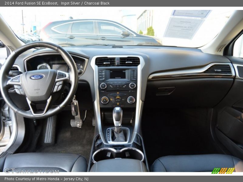 Ingot Silver / Charcoal Black 2014 Ford Fusion SE EcoBoost