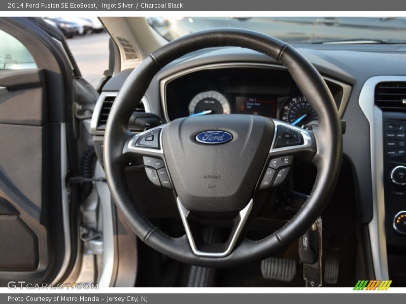 Ingot Silver / Charcoal Black 2014 Ford Fusion SE EcoBoost