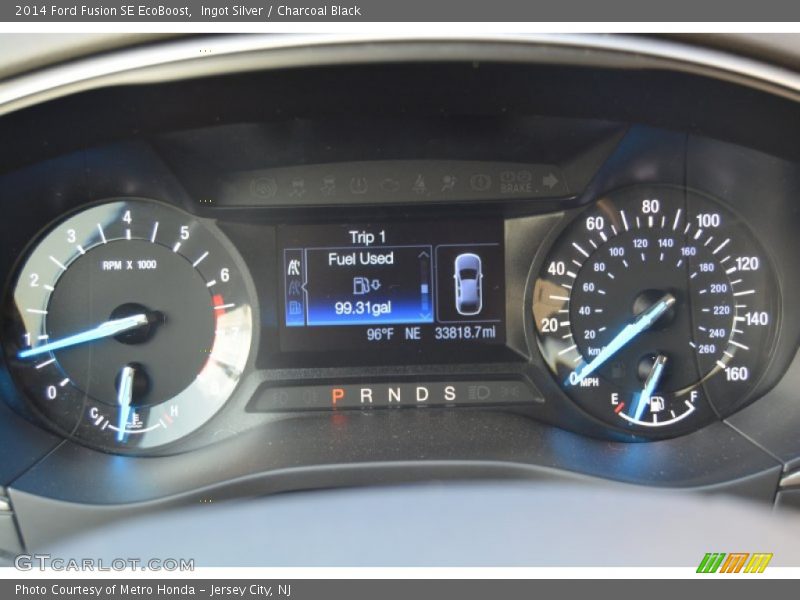 Ingot Silver / Charcoal Black 2014 Ford Fusion SE EcoBoost
