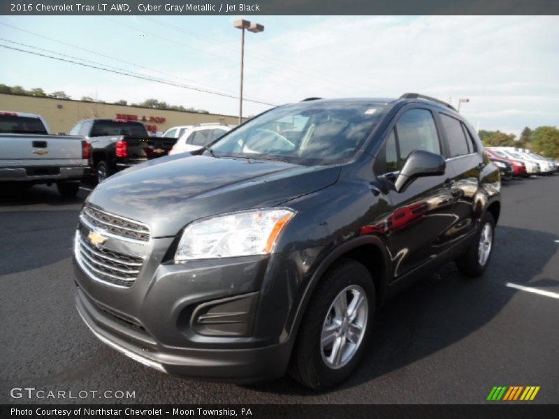 Cyber Gray Metallic / Jet Black 2016 Chevrolet Trax LT AWD