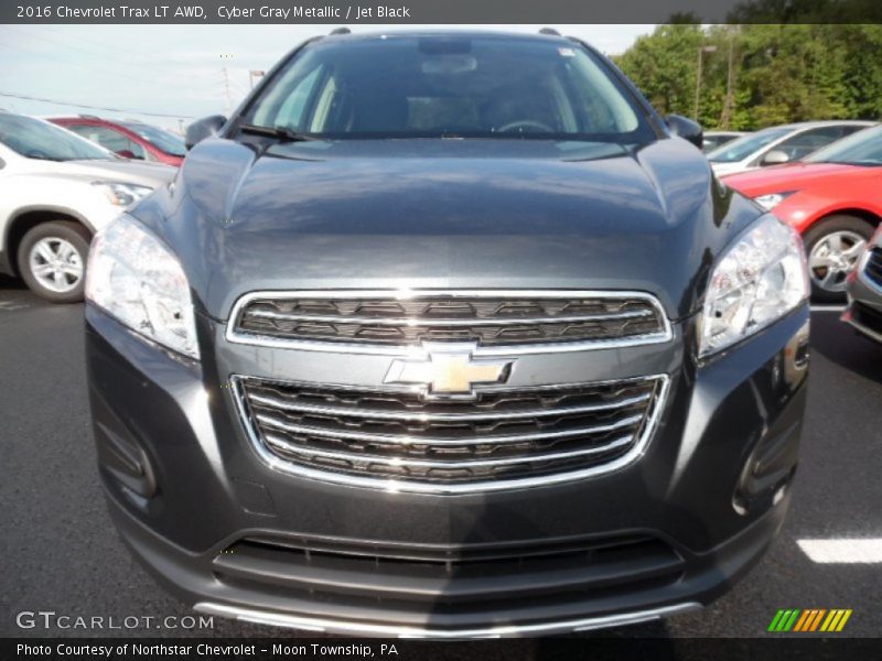Cyber Gray Metallic / Jet Black 2016 Chevrolet Trax LT AWD