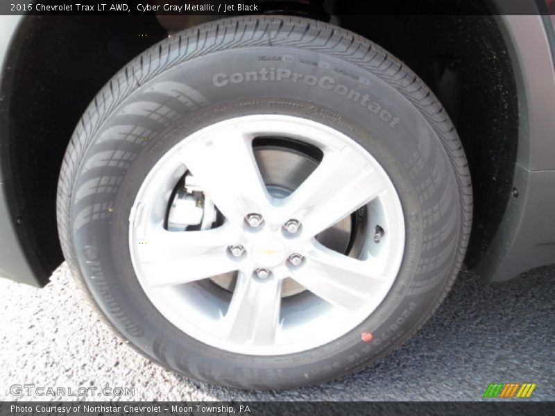 Cyber Gray Metallic / Jet Black 2016 Chevrolet Trax LT AWD