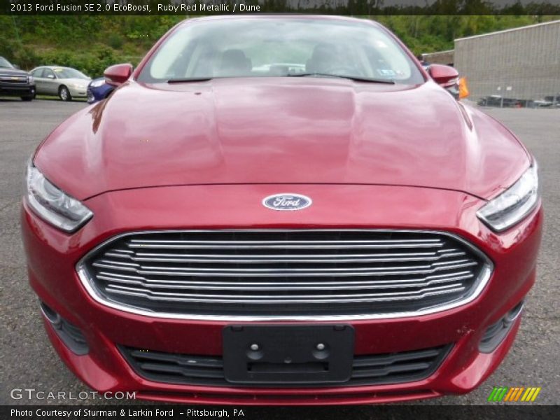 Ruby Red Metallic / Dune 2013 Ford Fusion SE 2.0 EcoBoost