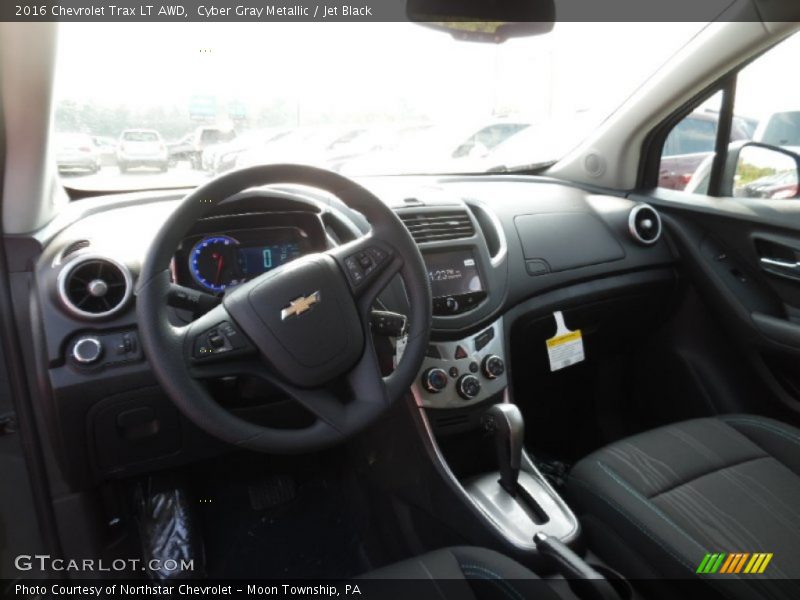 Cyber Gray Metallic / Jet Black 2016 Chevrolet Trax LT AWD