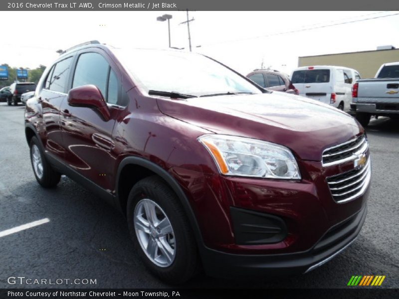 Crimson Metallic / Jet Black 2016 Chevrolet Trax LT AWD
