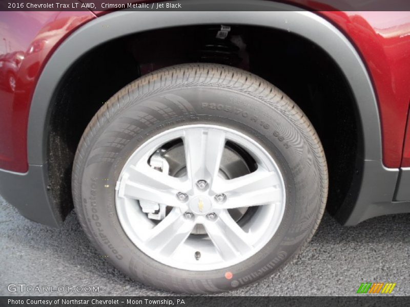 Crimson Metallic / Jet Black 2016 Chevrolet Trax LT AWD
