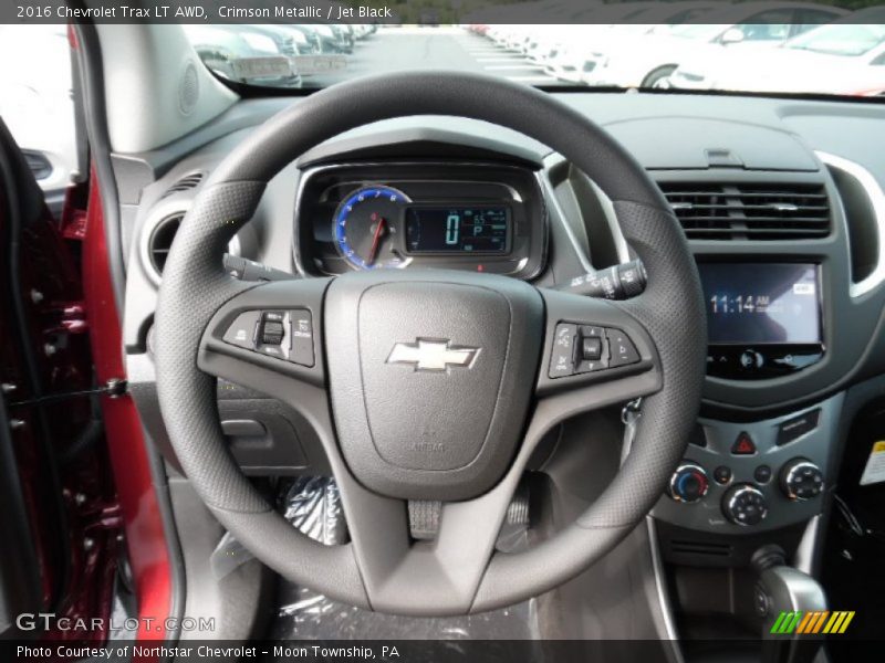 Crimson Metallic / Jet Black 2016 Chevrolet Trax LT AWD