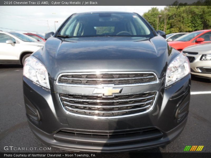 Cyber Gray Metallic / Jet Black 2016 Chevrolet Trax LS AWD