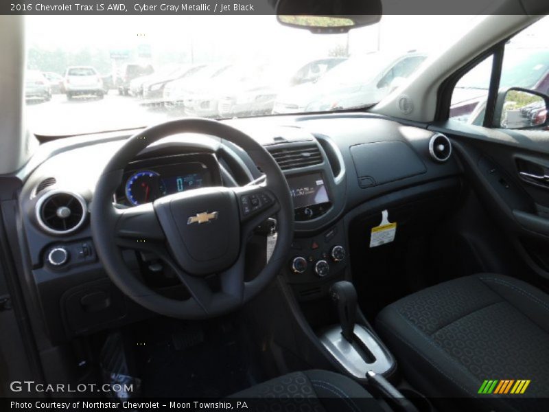 Cyber Gray Metallic / Jet Black 2016 Chevrolet Trax LS AWD