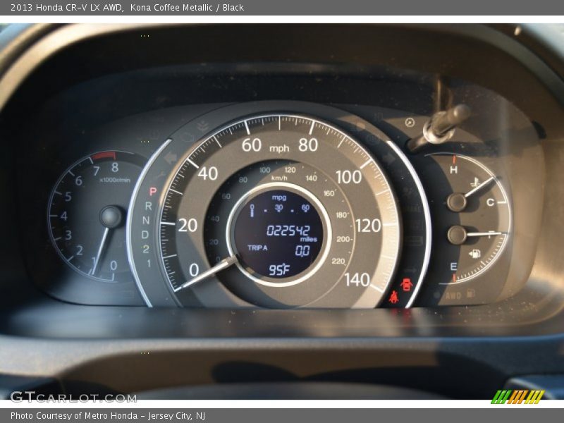 Kona Coffee Metallic / Black 2013 Honda CR-V LX AWD