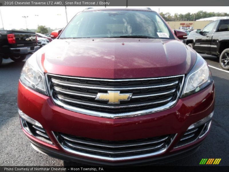 Siren Red Tintcoat / Ebony 2016 Chevrolet Traverse LTZ AWD