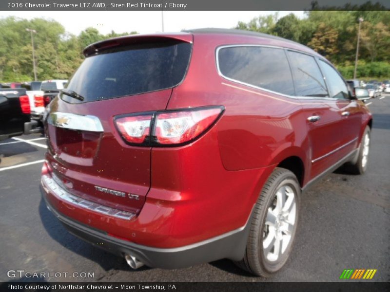 Siren Red Tintcoat / Ebony 2016 Chevrolet Traverse LTZ AWD