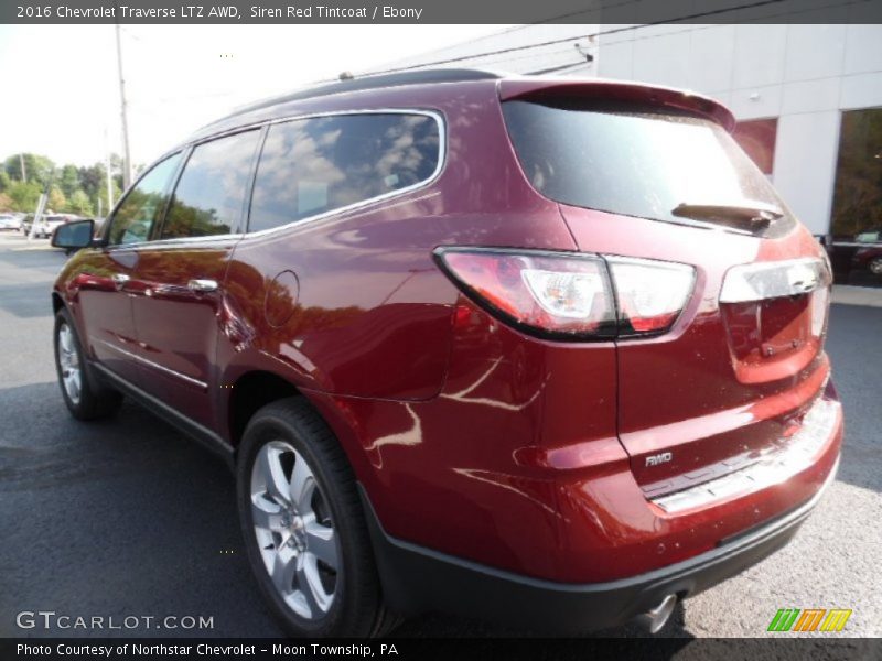 Siren Red Tintcoat / Ebony 2016 Chevrolet Traverse LTZ AWD