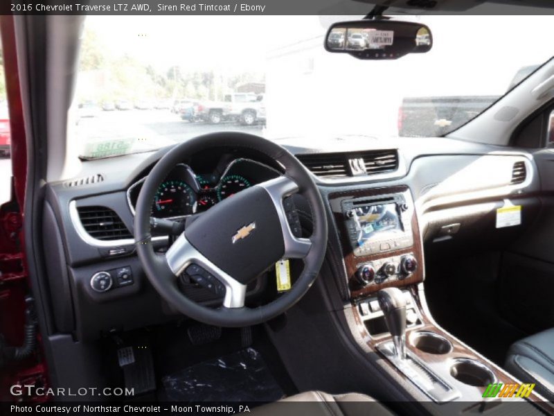 Siren Red Tintcoat / Ebony 2016 Chevrolet Traverse LTZ AWD