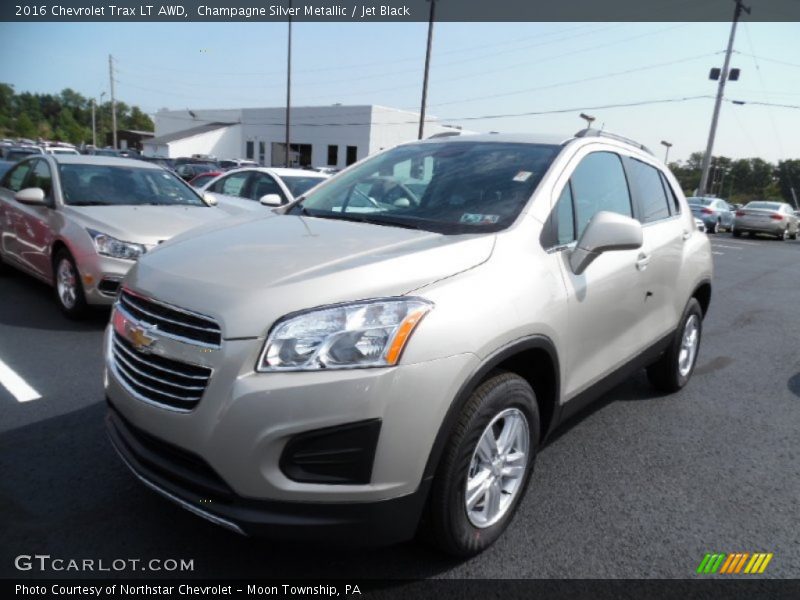 Champagne Silver Metallic / Jet Black 2016 Chevrolet Trax LT AWD