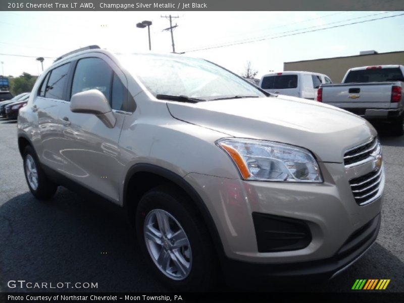 Champagne Silver Metallic / Jet Black 2016 Chevrolet Trax LT AWD