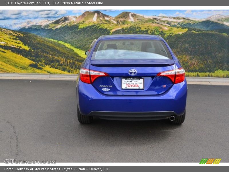 Blue Crush Metallic / Steel Blue 2016 Toyota Corolla S Plus