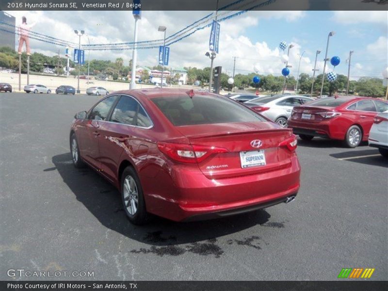 Venetian Red / Beige 2016 Hyundai Sonata SE