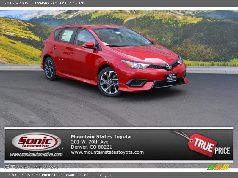 Barcelona Red Metallic / Black 2016 Scion iM