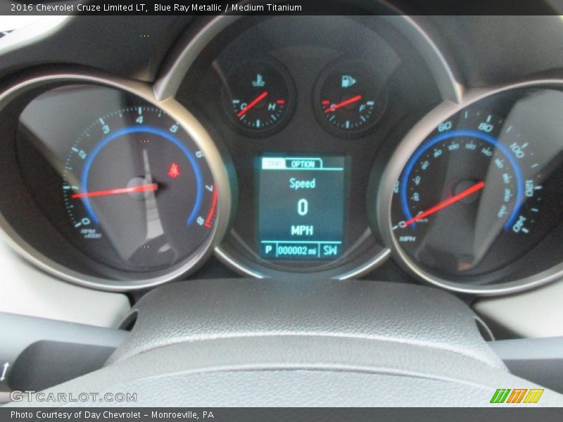 Blue Ray Metallic / Medium Titanium 2016 Chevrolet Cruze Limited LT
