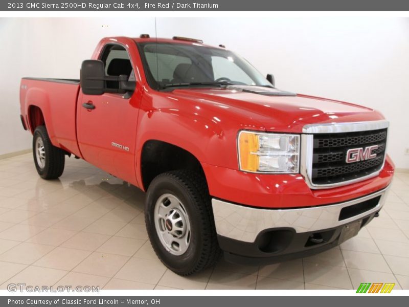 Fire Red / Dark Titanium 2013 GMC Sierra 2500HD Regular Cab 4x4