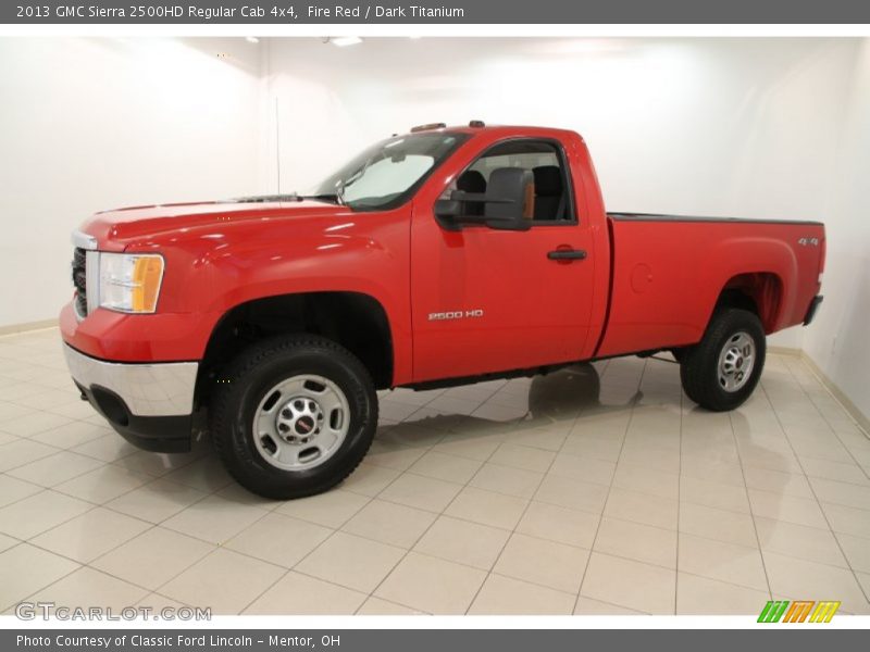 Fire Red / Dark Titanium 2013 GMC Sierra 2500HD Regular Cab 4x4