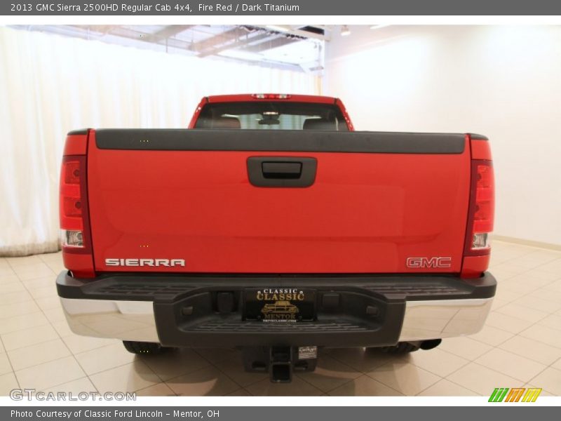 Fire Red / Dark Titanium 2013 GMC Sierra 2500HD Regular Cab 4x4
