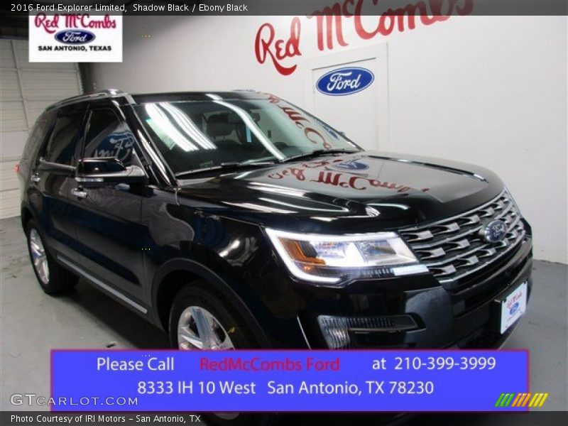 Shadow Black / Ebony Black 2016 Ford Explorer Limited