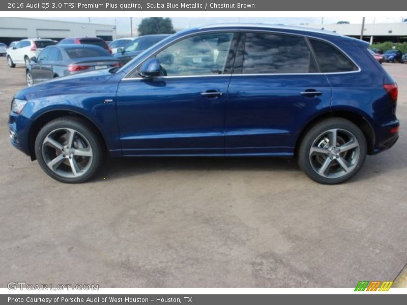 Scuba Blue Metallic / Chestnut Brown 2016 Audi Q5 3.0 TFSI Premium Plus quattro