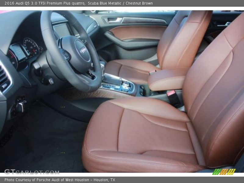 Scuba Blue Metallic / Chestnut Brown 2016 Audi Q5 3.0 TFSI Premium Plus quattro